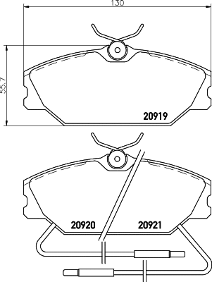 Brake Pad Set, disc brake (MDB1316)