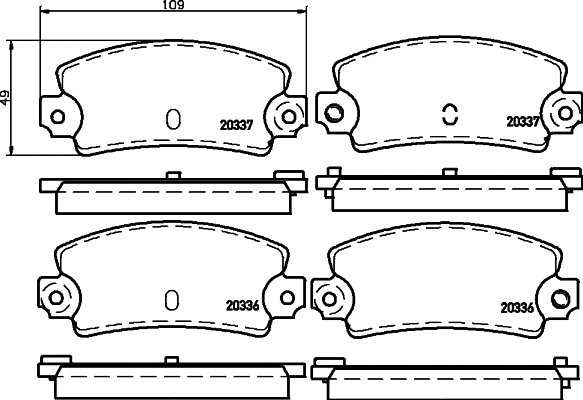 Brake Pad Set, disc brake (MDB1065)