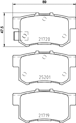 Brake Pad Set, disc brake (MDB3134)