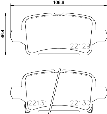 Brake Pad Set, disc brake (MDB3858)