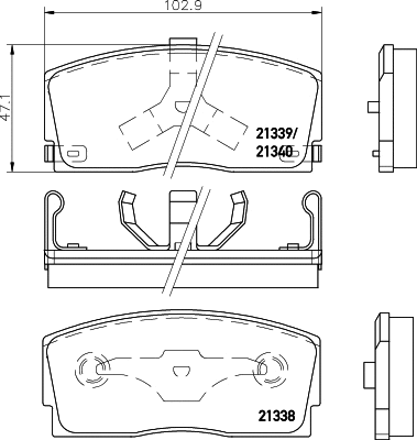 Brake Pad Set, disc brake (MDB1427)