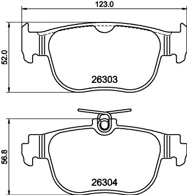 Brake Pad Set, disc brake (MDB3470)