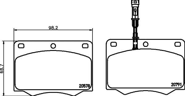 Brake Pad Set, disc brake (MGB692)