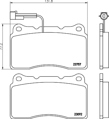 Brake Pad Set, disc brake (MDB3040)