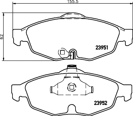 Brake Pad Set, disc brake (MDB2315)