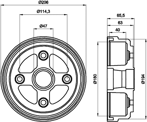 Brake Drum (MBD106)