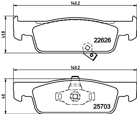 Brake Pad Set, disc brake (MDB3985)