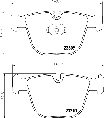 Brake Pad Set, disc brake (MDB2419)