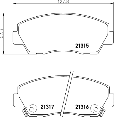 Brake Pad Set, disc brake (MDB1422)
