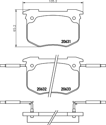 Brake Pad Set, disc brake (MDB1315)