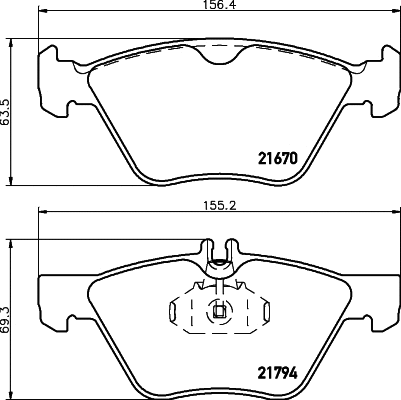 Brake Pad Set, disc brake (MDB1871)