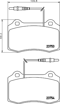 Brake Pad Set, disc brake (MDB1882)