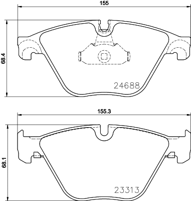 Brake Pad Set, disc brake (MDB3092)