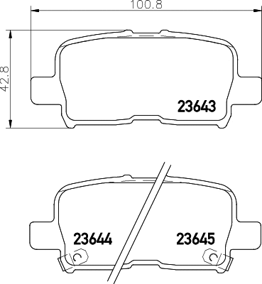 Brake Pad Set, disc brake (MDB1596)