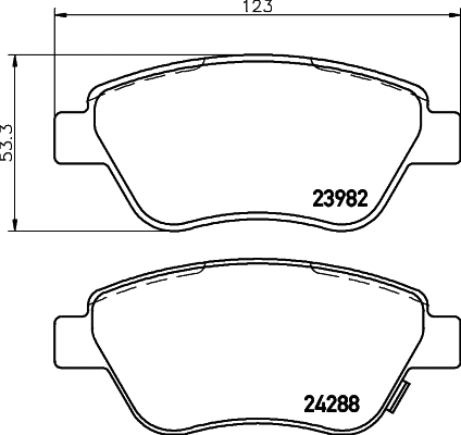 Brake Pad Set, disc brake (MDB2854)