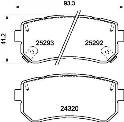 Brake Pad Set, disc brake (MDB83232)