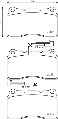 Brake Pad Set, disc brake (MDB2674)