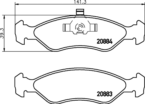 Brake Pad Set, disc brake (MDB1463)