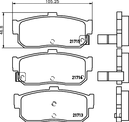 Brake Pad Set, disc brake (MDB1707)