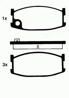 Brake Pad Set, disc brake (MDB1157)