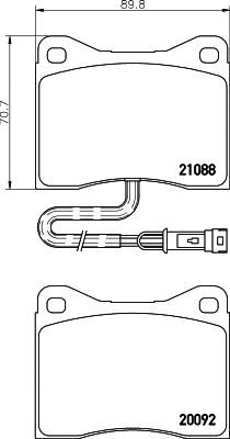 Brake Pad Set, disc brake (MDB1323)