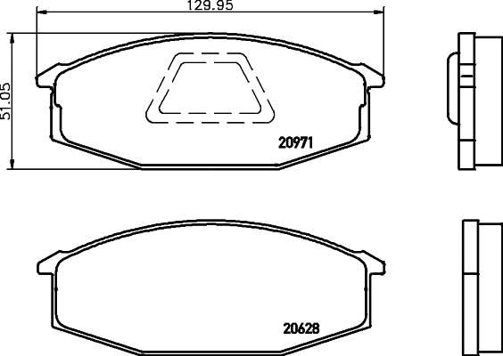 Brake Pad Set, disc brake (MDB1816)