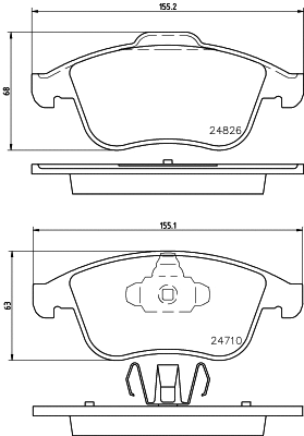 Brake Pad Set, disc brake (MDB3030)