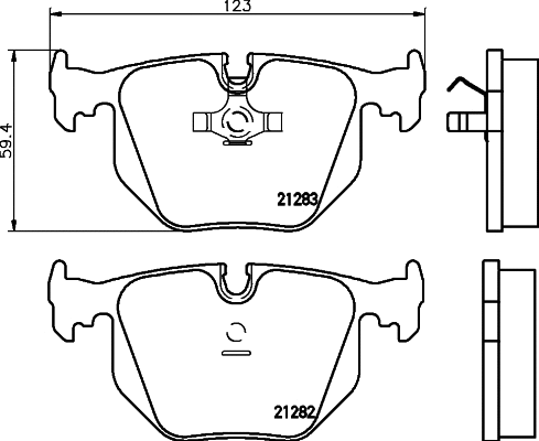 Brake Pad Set, disc brake (MDB1552)