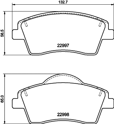 Brake Pad Set, disc brake (MDB4135)