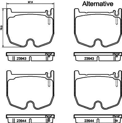 Brake Pad Set, disc brake (MDB2614)