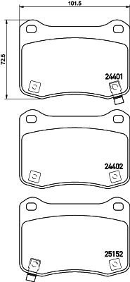 Brake Pad Set, disc brake (MDB3111)