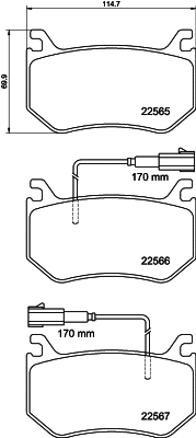 Brake Pad Set, disc brake (MDB3990)