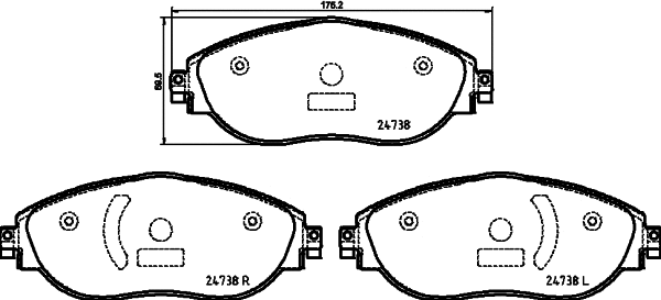 Brake Pad Set, disc brake (MDB4051)