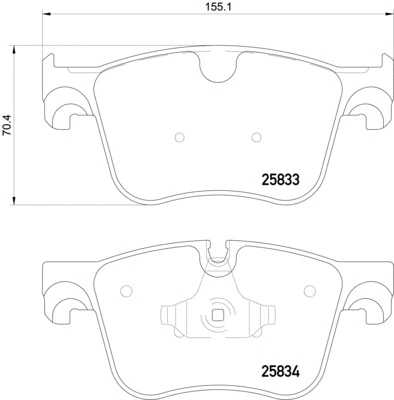 Brake Pad Set, disc brake (MDB3394)