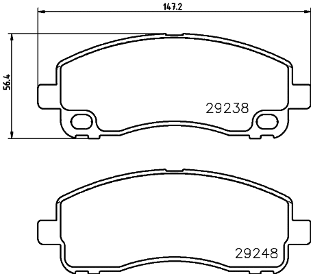 Brake Pad Set, disc brake (MDB2991)