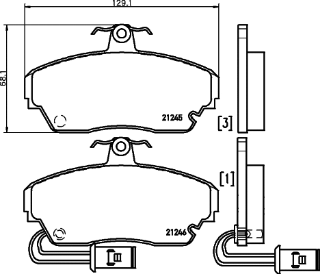 Brake Pad Set, disc brake (MDB1342)