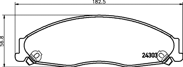 Brake Pad Set, disc brake (MDB2323)