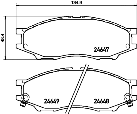 Brake Pad Set, disc brake (MDB2755)