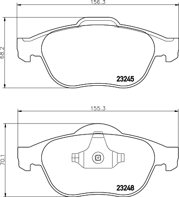 Brake Pad Set, disc brake (MDB2600)