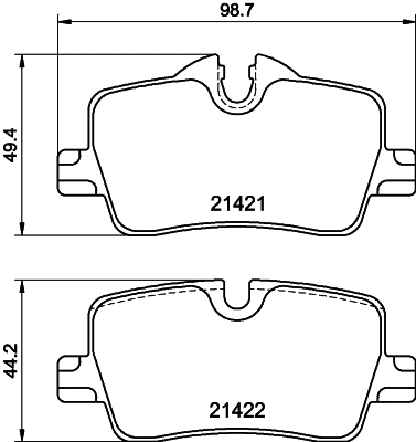 Brake Pad Set, disc brake (MDB84271)