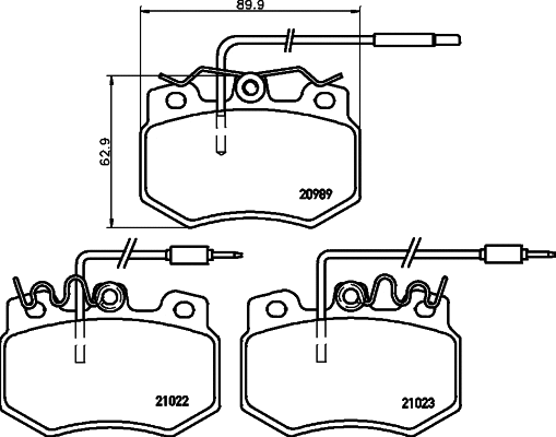Brake Pad Set, disc brake (MDB1327)