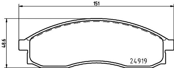 Brake Pad Set, disc brake (MDB1681)