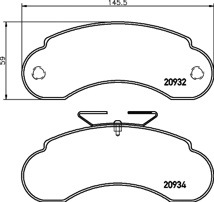 Brake Pad Set, disc brake (MDB1470)