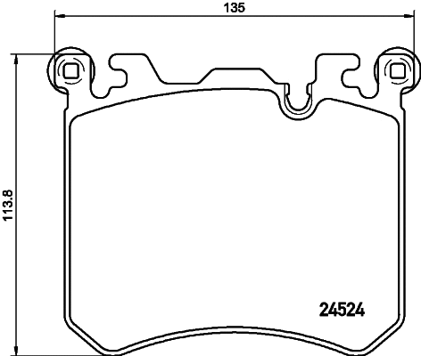 Brake Pad Set, disc brake (MDB3128)