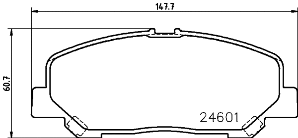 Brake Pad Set, disc brake (MDB3012)