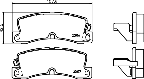 Brake Pad Set, disc brake (MDB1326)