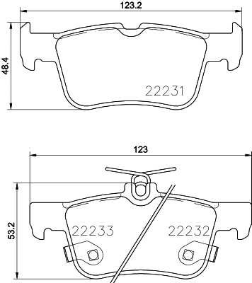 Brake Pad Set, disc brake (MDB3799)