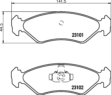 Brake Pad Set, disc brake (MDB1884)