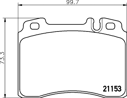 Brake Pad Set, disc brake (MDB1503)