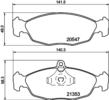 Brake Pad Set, disc brake (MDB1556)
